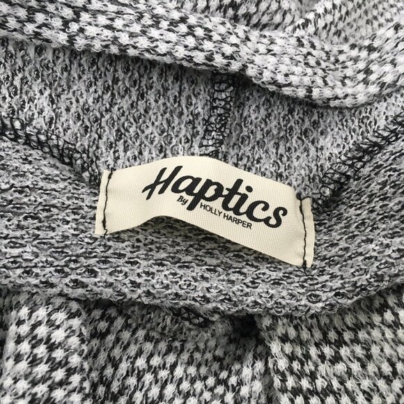 Cardigan Sweater Women Size Small Heather Gray Rust Black Knit Side Pockets - Picture 14 of 15